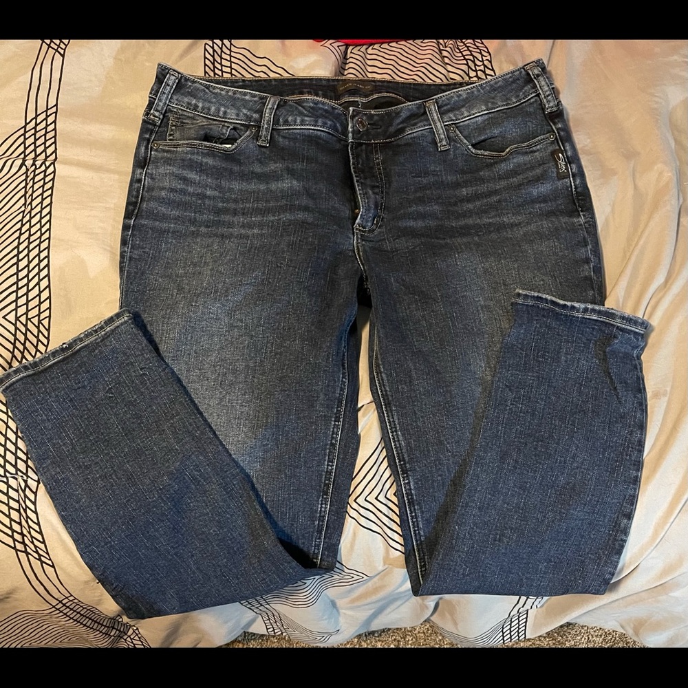Silver skinny jeans